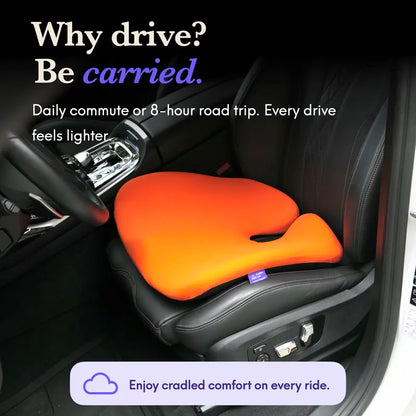 Ergonomic Memory Foam Seat Cushion — Cloud-Like Comfort Relieves Back, Hip, Coccyx, Sacrum & Sciatic Nerve Pain, Universal Fit for Cars, Trucks & SUVs