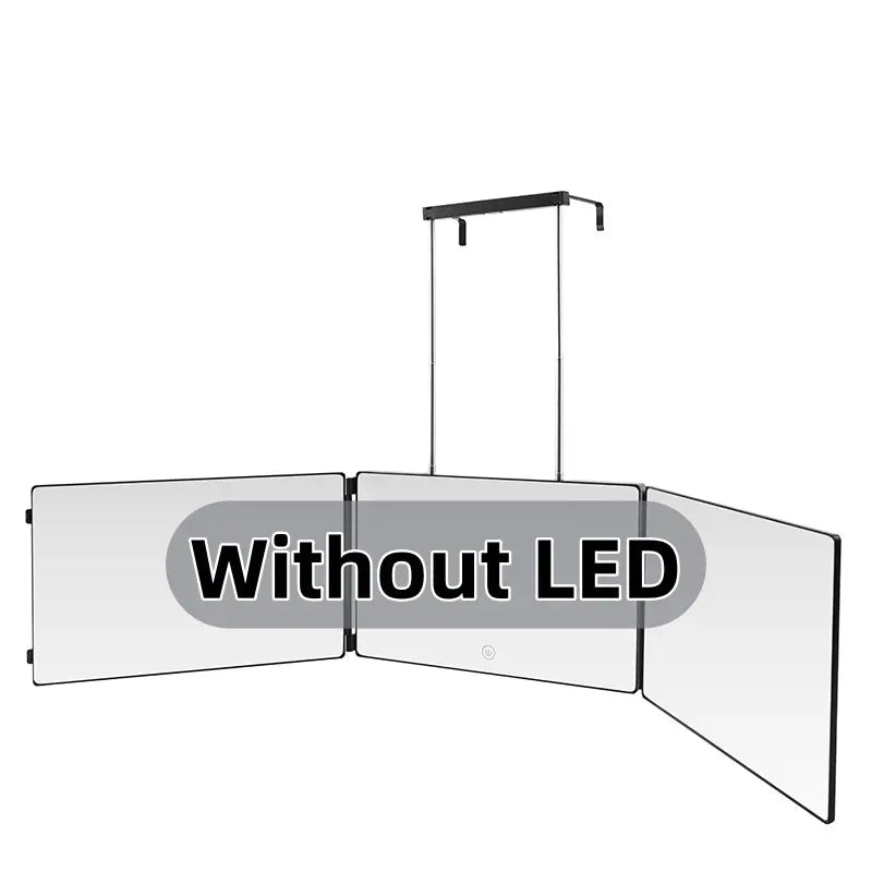 LED 3 Way Mirror 🔥 Portable Trifold with Adjustable Light 💡 360° Real Glass