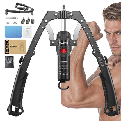 Adjustable Arm Chest Trainer 22-440lbs — Full-Body Home Gym Equipment with Ab Roller Wheel, Core & Tricep Exerciser, Knee Pad & Bag Included for Men Women