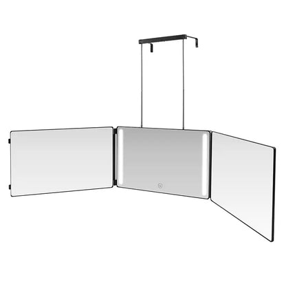 LED 3 Way Mirror 🔥 Portable Trifold with Adjustable Light 💡 360° Real Glass
