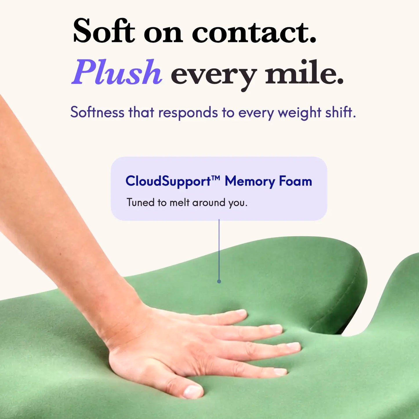Ergonomic Memory Foam Seat Cushion — Cloud-Like Comfort Relieves Back, Hip, Coccyx, Sacrum & Sciatic Nerve Pain, Universal Fit for Cars, Trucks & SUVs