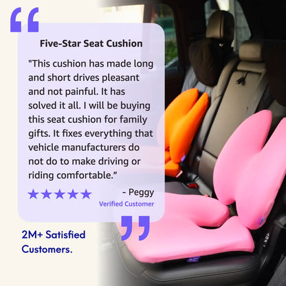 Ergonomic Memory Foam Seat Cushion — Cloud-Like Comfort Relieves Back, Hip, Coccyx, Sacrum & Sciatic Nerve Pain, Universal Fit for Cars, Trucks & SUVs
