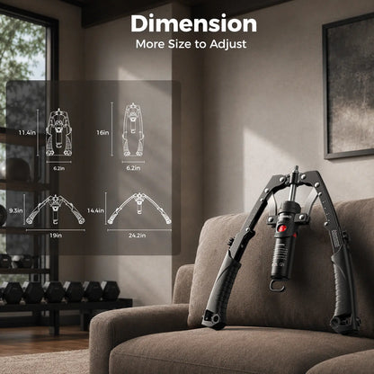 Adjustable Arm Chest Trainer 22-440lbs — Full-Body Home Gym Equipment with Ab Roller Wheel, Core & Tricep Exerciser, Knee Pad & Bag Included for Men Women